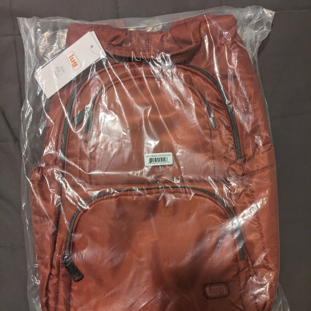 NWT LUGLife unopened Hatchback 3 Backpack Rosewood RED
